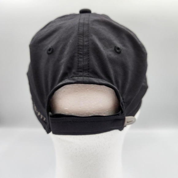 Nike Hat Cap Strap Back Black‎ Dri-FIT Heritage86 Swoosh Mens Athletic Golf - Picture 8 of 9